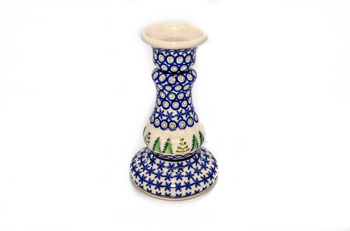 Sfesnic / suport pentru lumanare Festive Trees, ceramica smaltuita, pictat manual, 16,7 cm [2]