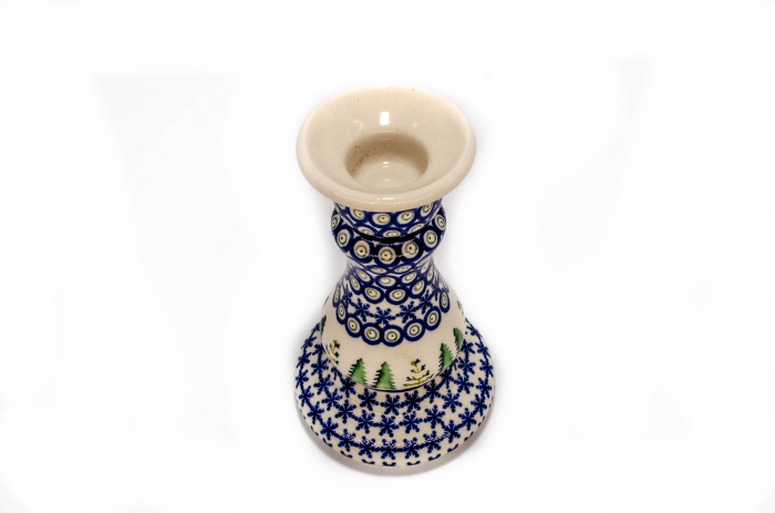 Sfesnic / suport pentru lumanare Festive Trees, ceramica smaltuita, pictat manual, 16,7 cm [3]