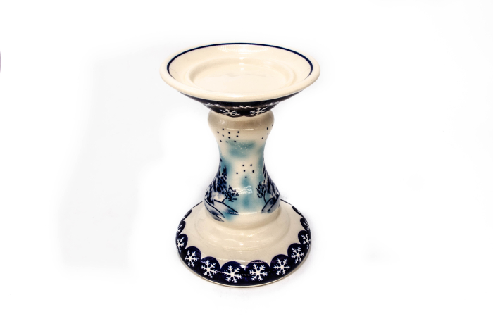 Sfesnic / suport pentru lumanare Winter Chapel, ceramica smaltuita, pictat manual, 19,0 cm [2]