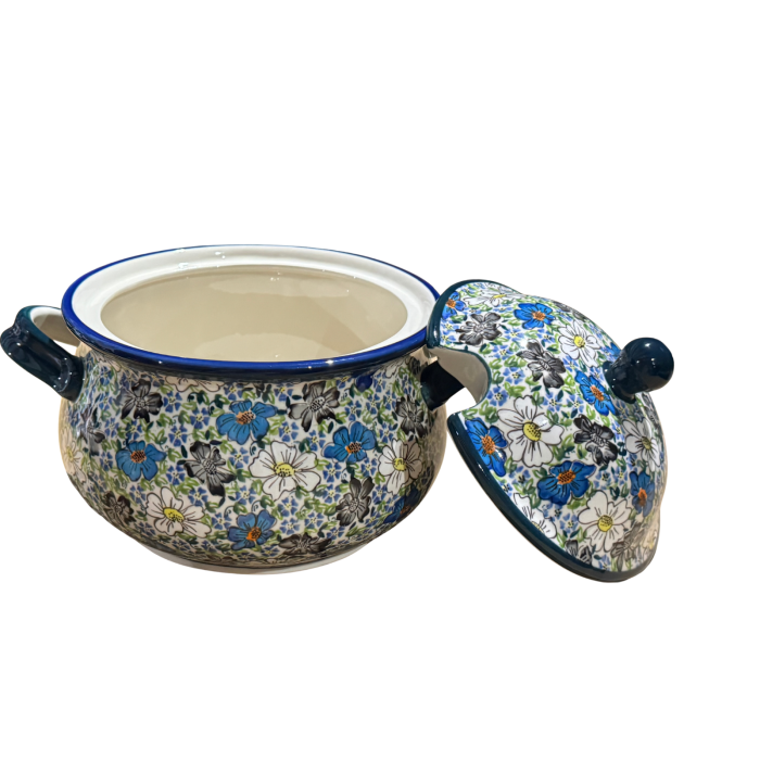 Supiera cu capac, Floral Beauty, ceramica smaltuita, pictata manual, volum 3 L [6]