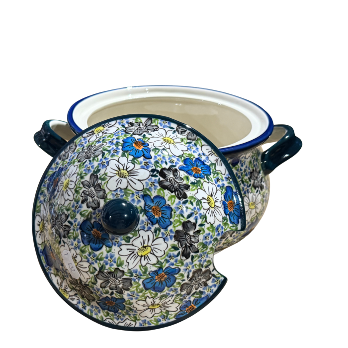 Supiera cu capac, Floral Beauty, ceramica smaltuita, pictata manual, volum 3 L [3]