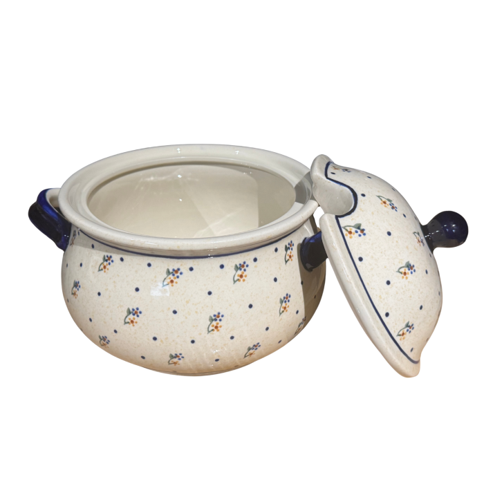 Supiera cu capac, Little Flowers, ceramica smaltuita, pictata manual, volum 4,5 L [3]