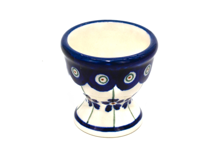 Suport pentru ou Floral Peacock, ceramica smaltuita, pictat manual, 5,5 x 6,0 cm [4]