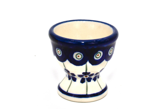 Suport pentru ou Floral Peacock, ceramica smaltuita, pictat manual, 5,5 x 6,0 cm [3]