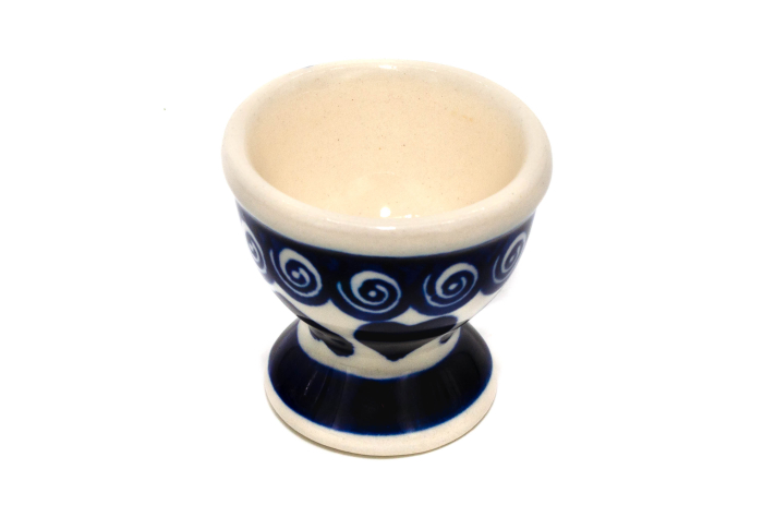 Suport pentru ou Heart Laces, ceramica smaltuita, pictat manual, 5,5 x 6,0 cm [5]