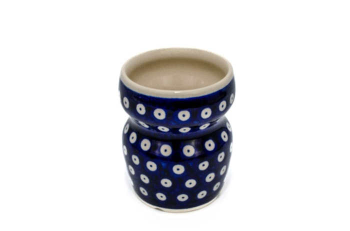 Suport periute de dinti pentru baie Blue Eyes, ceramica smaltuita, pictat manual, 300 ml [2]