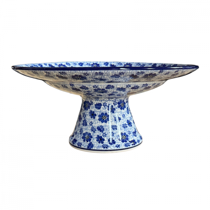 Suport tort cu picior, Butterfly Dance, ceramica pictata manual  13,5 X 30, 0 cm [6]