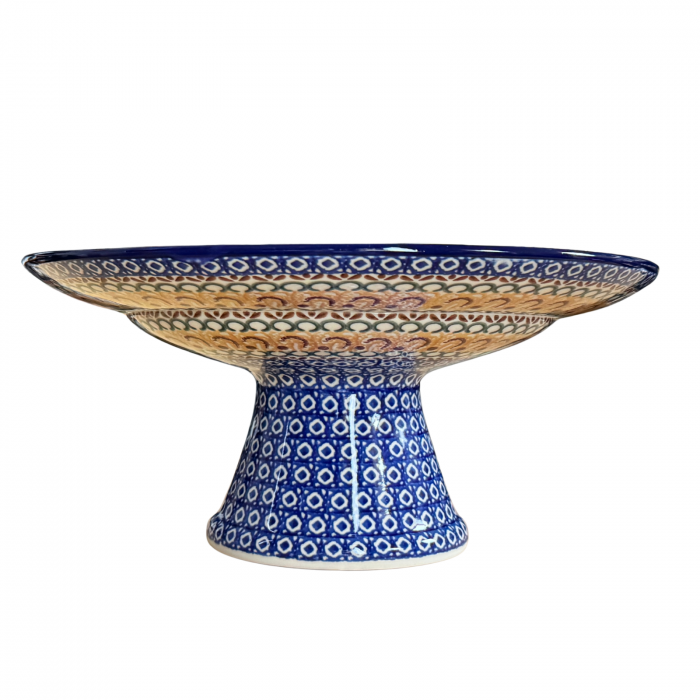Suport tort cu picior, Morning Sunrise, ceramica pictata manual  13,5 X 30, 0 cm [6]