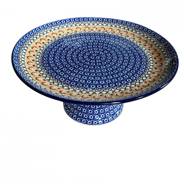 Suport tort cu picior, Morning Sunrise, ceramica pictata manual  13,5 X 30, 0 cm [8]