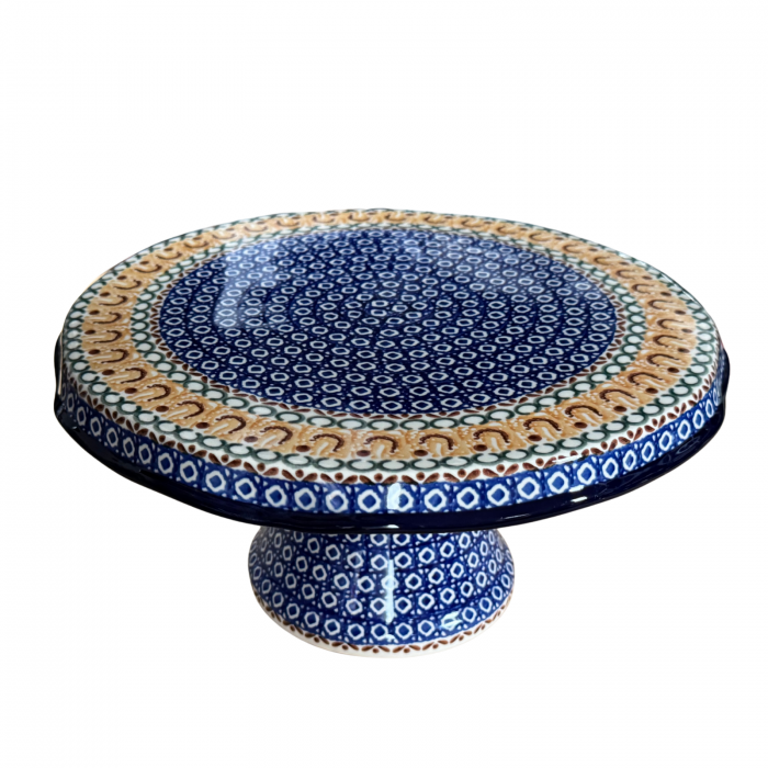 Suport tort cu picior, Morning Sunrise, ceramica pictata manual 14,0 X 29, 0 cm [10]