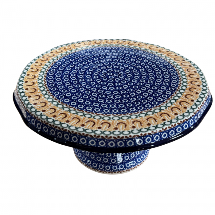 Suport tort cu picior, Morning Sunrise, ceramica pictata manual 14,0 X 29, 0 cm [6]