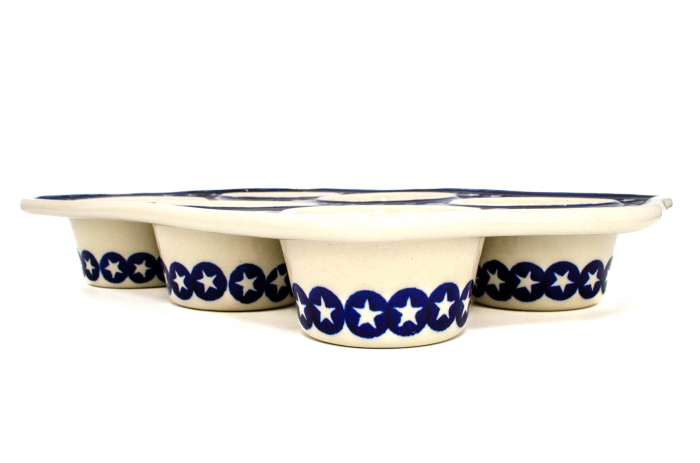 Tava briose, ceramica smaltuita American Style, pictata manual, 22,2 x 37,8 cm [3]