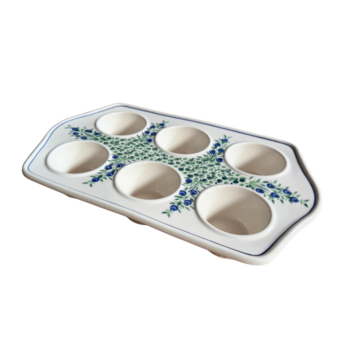Tava briose ceramica smaltuita Berries, pictata manual, 22,2 x 37,8 cm [3]