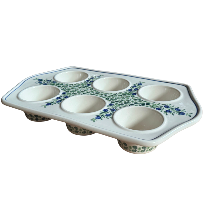 Tava briose ceramica smaltuita Berries, pictata manual, 22,2 x 37,8 cm [6]