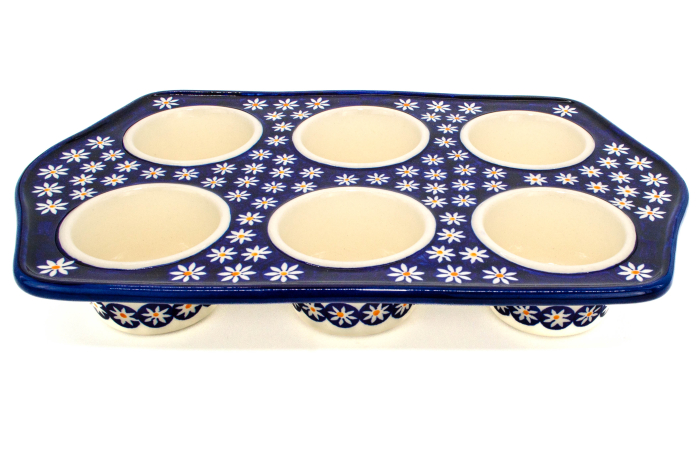 Tava briose, ceramica smaltuita Daisy Bouquet, pictata manual, 22,2 x 37,8 cm [2]