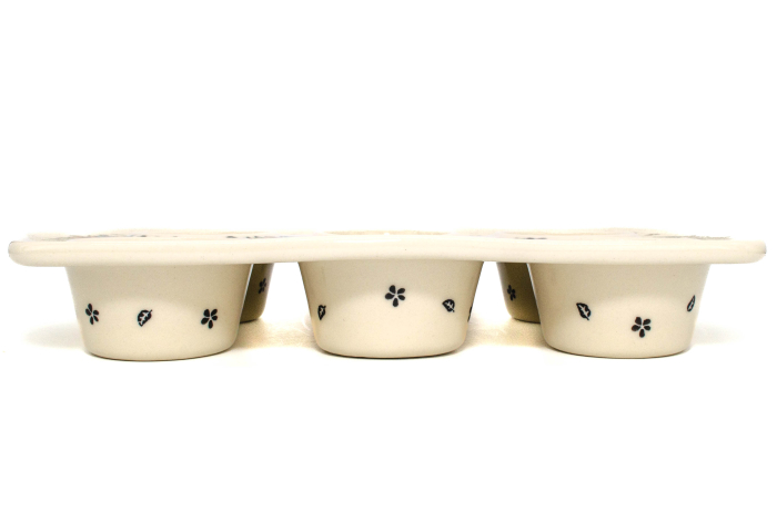 Tava briose, ceramica smaltuita, Floral Print, pictata manual, 22,2 x 37,8 cm [4]