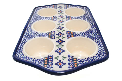 Tava briose ceramica smaltuita Joy, pictata manual, 22,2 x 37,8 cm [2]