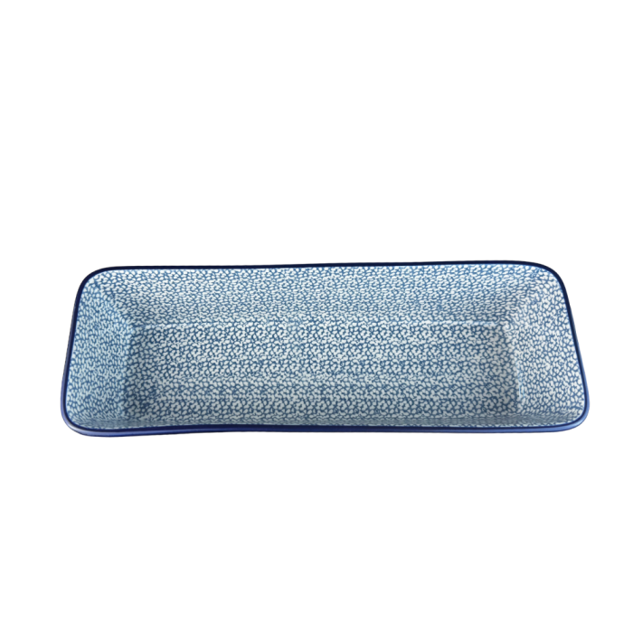 Tava chec Blue Sea, ceramica smaltuita, pictata manual, 31,0 X 12,0 cm [5]