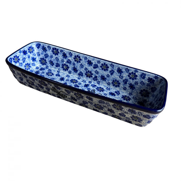 Tava chec Butterfly Dance, ceramica smaltuita, pictata manual, 31,0 X 12,0 cm [2]