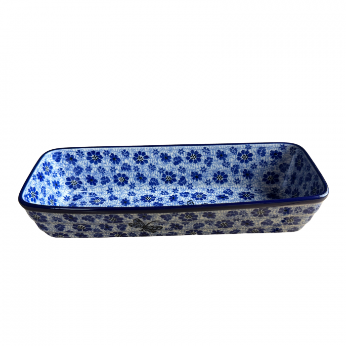 Tava chec Butterfly Dance, ceramica smaltuita, pictata manual, 31,0 X 12,0 cm [8]