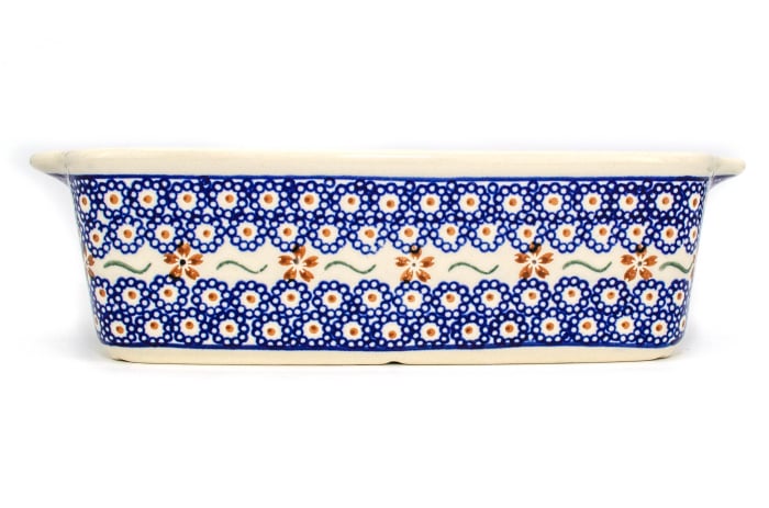 Tava cozonac Flowery, ceramica smaltuita, pictata manual, 26,5 x 12,5 cm, volum 1,0 L [3]