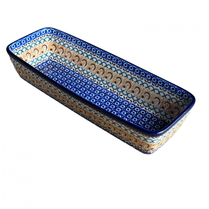 Tava chec Morning Sunrise, ceramica smaltuita, pictata manual, 31,0 X 12,0 cm [7]