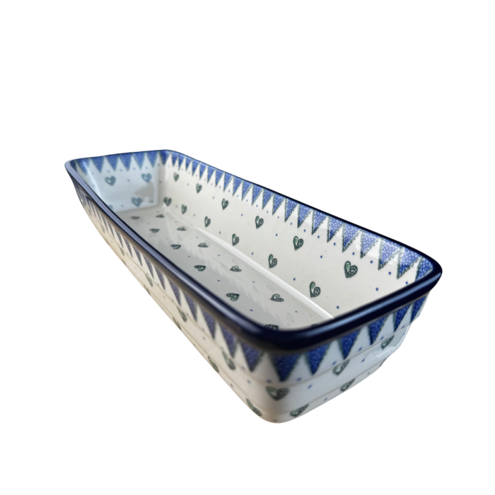 Tava chec Wild Hearts, ceramica smaltuita, pictata manual, 31,0 X 12,0 cm [9]