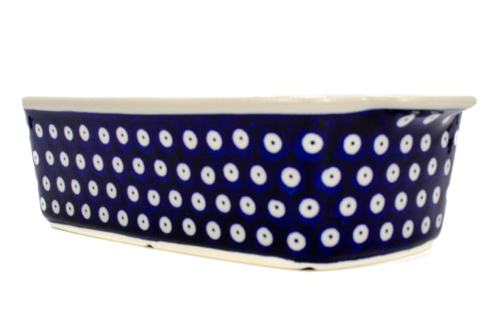 Tava cozonac Blue Eyes, ceramica smaltuita, pictata manual, 26,5 x 12,5 cm, volum 1,0 L [2]