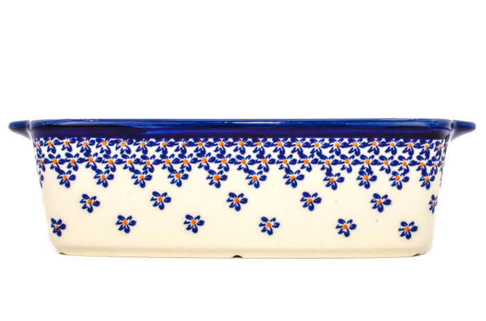 Tava cozonac Blue Field, ceramica smaltuita, pictata manual, 26,5 x 12,5 cm, volum 1,0 L [6]