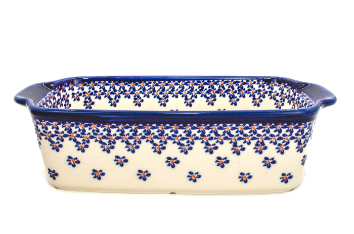 Tava cozonac Blue Field, ceramica smaltuita, pictata manual, 26,5 x 12,5 cm, volum 1,0 L [5]