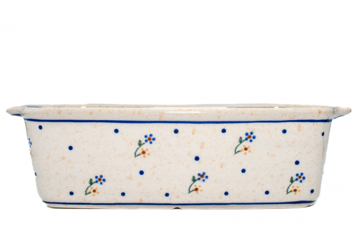 Tava cozonac Little Flowers, ceramica smaltuita, pictata manual, 26,5 x 12,5 cm, volum 1,0 L [7]