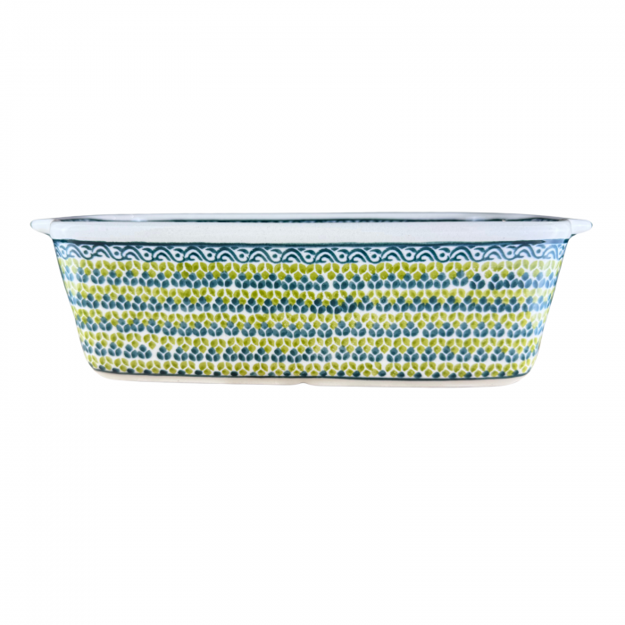 Tava cozonac Leaf Bed, ceramica smaltuita, pictata manual, 26,5 x 12,5 cm, volum 1,0 L [2]