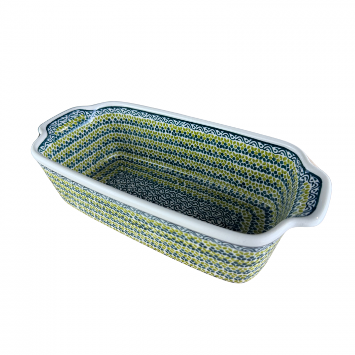 Tava cozonac Leaf Bed, ceramica smaltuita, pictata manual, 26,5 x 12,5 cm, volum 1,0 L [7]
