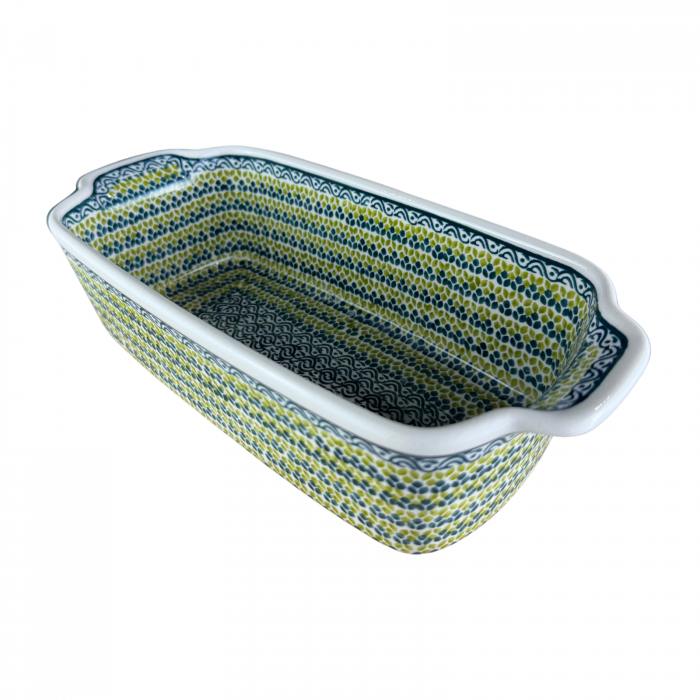 Tava cozonac Leaf Bed, ceramica smaltuita, pictata manual, 26,5 x 12,5 cm, volum 1,0 L [4]