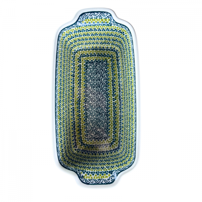 Tava cozonac Leaf Bed, ceramica smaltuita, pictata manual, 26,5 x 12,5 cm, volum 1,0 L [6]