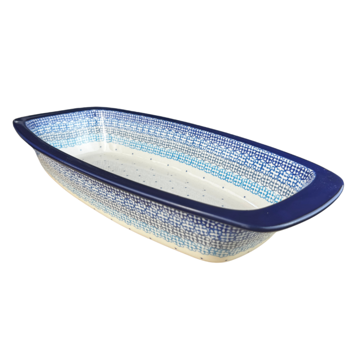 Tava cozonac Morning Glory, ceramica smaltuita, pictata manual, 36,0 x 18,0 cm [3]