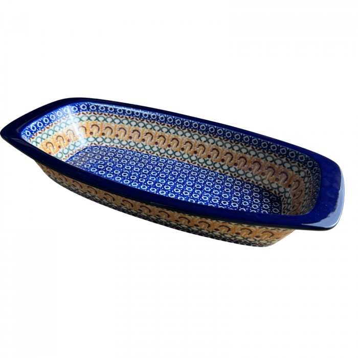 Tava cozonac Morning Sunrise, ceramica smaltuita, pictata manual, 36,0 x 18,0 cm [9]