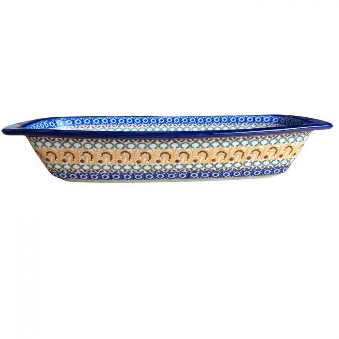 Tava cozonac Morning Sunrise, ceramica smaltuita, pictata manual, 36,0 x 18,0 cm [6]