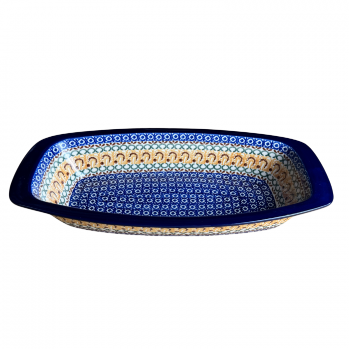 Tava cozonac Morning Sunrise, ceramica smaltuita, pictata manual, 36,0 x 18,0 cm [4]