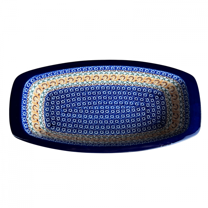 Tava cozonac Morning Sunrise, ceramica smaltuita, pictata manual, 36,0 x 18,0 cm [5]