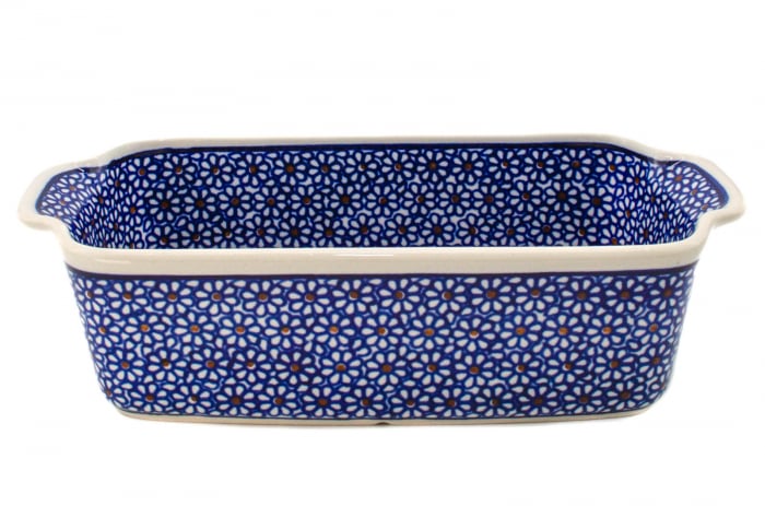 Tava cozonac Petals, ceramica smaltuita, pictata manual, 26,5 x 12,5 cm, volum 1,0 L [2]