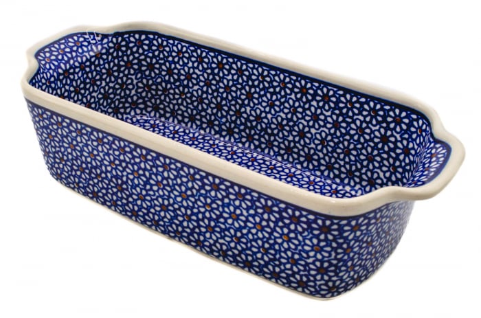 Tava cozonac Petals, ceramica smaltuita, pictata manual, 26,5 x 12,5 cm, volum 1,0 L [3]