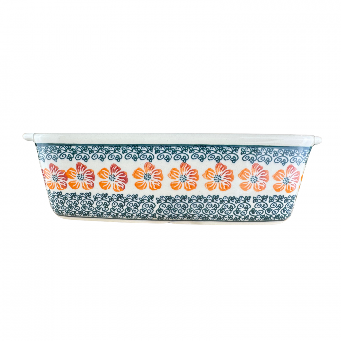 Tava cozonac Poppy Rain, ceramica smaltuita, pictata manual, 26,5 x 12,5 cm, volum 1,0 L [8]