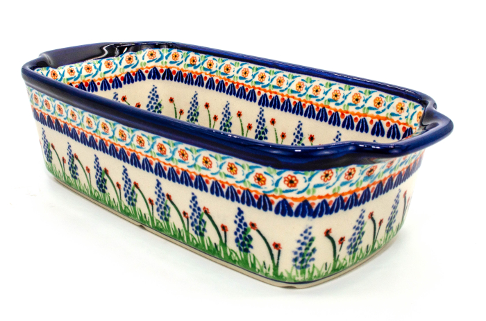 Tava cozonac Summer, ceramica smaltuita, pictata manual, 26,5 x 12,5 cm, volum 1,0 L [2]
