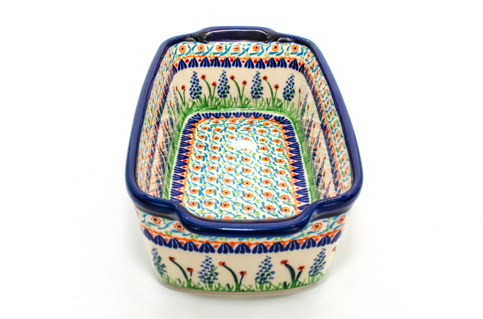 Tava cozonac Summer, ceramica smaltuita, pictata manual, 26,5 x 12,5 cm, volum 1,0 L [6]