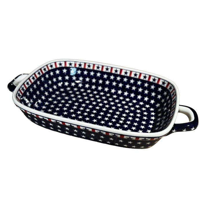 Tava cu manere pentru cuptor, Shimmering Star, dreptunghiulara, ceramica smaltuita, pictata manual, 27,2 x 45,0 cm, volum 3,5 L - Copie [11]