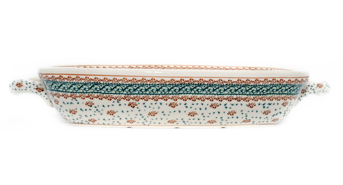 Tava cu manere pentru cuptor, Garden in the Wind, dreptunghiulara, ceramica smaltuita, pictat manual, 27,2 x 45,0 cm, volum 3,5 L [4]