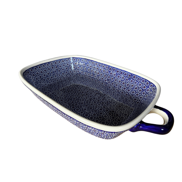 Tava cu manere pentru cuptor, Petals, dreptunghiulara, ceramica smaltuita, pictata manual, 27,2 x 45,0 cm, volum 3,5 L [11]