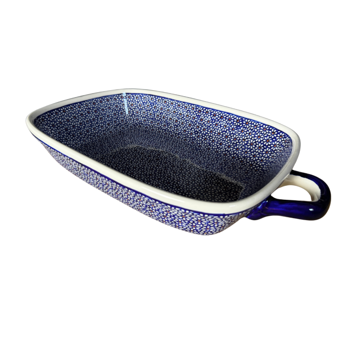 Tava cu manere pentru cuptor, Petals, dreptunghiulara, ceramica smaltuita, pictata manual, 27,2 x 45,0 cm, volum 3,5 L [9]