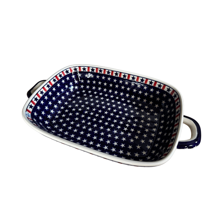 Tava cu manere pentru cuptor, Shimmering Star, dreptunghiulara, ceramica smaltuita, pictata manual, 27,2 x 45,0 cm, volum 3,5 L - Copie [9]